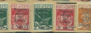 87886 - ITALY Fiume - Collectible STAMPS - Sass  131/46  FINELY USED on CUT OUTS