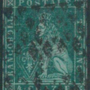87776  - ITALY Antique States: TUSCANY - STAMP - Sassone 6b  -  Fine USED  DIENA