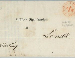 74076 -  SARDEGNA - STORIA POSTALE - PERIODICO FRANCO da TORINO con ann. LUMELLO
