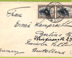 40016 - SWA - Postal History -  COVER from TSUMEB to GERMANY  - 1946