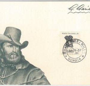 51462  - ITALY -  POSTAL HISTORY - MAXIMUM CARD - 1957  POLITICS: GARIBALDI