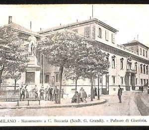 ab1384 - CARTOLINA D'EPOCA - MILANO Città : Monumento a C. Beccaria