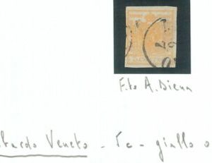 74307  - ANTICHI STATI:  Lombardo Veneto  - Sassone 1  Giallo Ocra USATO - DIENA