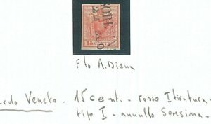 74311 - ANTICHI STATI:  Lombardo Veneto - Sass 3a annullo SORESINA - DIENA