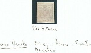74314 - ANTICHI STATI:  Lombardo Veneto  - Sassone  7   DECALCO - A.  DIENA