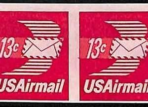 94808d  - USA - STAMPS - SC #  C83a - IMPERF PAIR - MNH Airmail