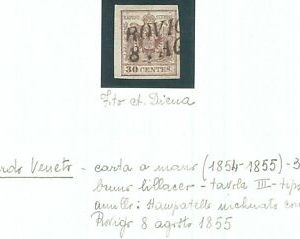 74319 - ANTICHI STATI:  Lombardo Veneto  - Sassone 9 Carta a Mano - A DIENA