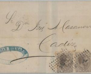 77164 - Spanish  HABANA - Postal History -   COVER to CADIZ Spain 1880