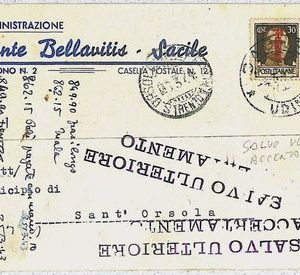 ITALIA RSI:  storia postale - CARTOLINA da SACILE 1943