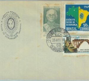 85987  - BRAZIL - POSTAL HISTORY -   FDC COVER 1969   BRIDGE trains ARMY