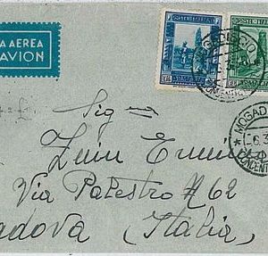 36486   COLONIE  - A.O.I. ERITREA: BUSTA - CONCENTR.  SUSS. PM MOGADISCIO 1936
