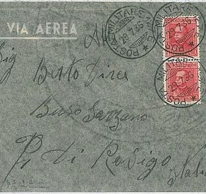 36475  COLONIE  - A.O.I. ERITREA: BUSTA POSTA AEREA - Posta Militare 127 E 1936