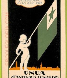 ae9977 - SWEDEN -  VINTAGE illustrated POSTCARD - ESPERANTO - Gothenburg 1918