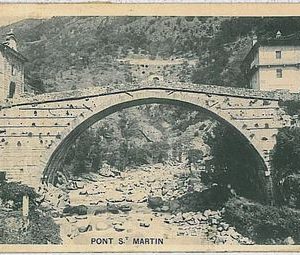 CARTOLINA d'Epoca AOSTA provincia - Pont-Saint-Martin 1921