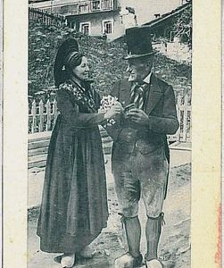CARTOLINA d'Epoca AOSTA provincia -  COSTUMI