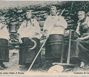 31815  CARTOLINA d'Epoca AOSTA provincia - Cogne: COSTUMI 1908
