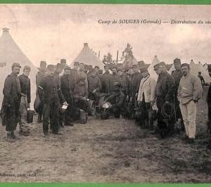 ah2920 - FRANCE - VINTAGE POSTCARD - Souges - 1915 WINE DISTRIBUTION military