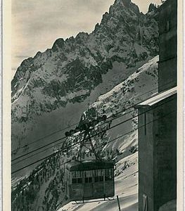CARTOLINA d'Epoca AOSTA provincia - Courmayeur FUNIVIA