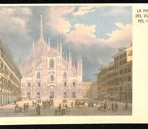 ab1417 - CARTOLINA D'EPOCA - MILANO Città : La Piazza del Duomo nel  1840