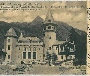 31822  CARTOLINA d'Epoca AOSTA  - Gressoney: CASTELLO DEL BELVEDERE 1904