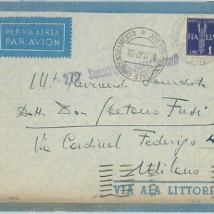74097 - LIBIA 1941 - STORIA POSTALE -  raro annullo su BUSTA  1942