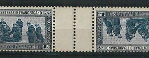 60715 - ITALIA REGNO - Sassone 199N COPPIA TETE-BECHE con interspazio NUOVO **