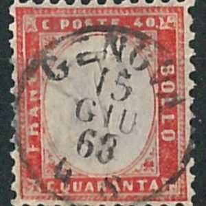 60708 - ITALIA REGNO - Sassone 3 USATO 1863