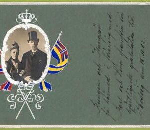 ad2020 - NORWAY - VINTAGE POSTCARD - Flag - 1902