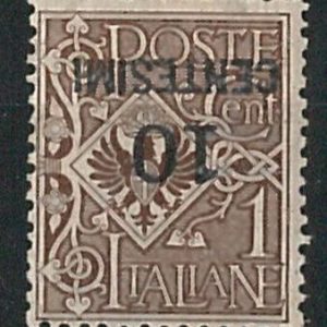60733 - ITALIA REGNO - Sassone 137a SOVRASTAMPA CAPOVOLTA **