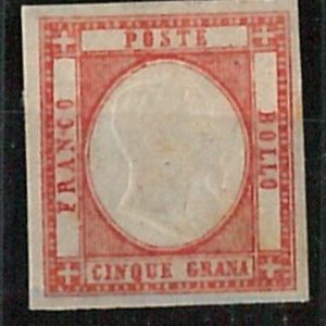 60740 - ITALIA REGNO Provincie Napoletane - Sassone 21 LINGUELLATO firmato DIENA