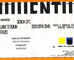 C2207- Vecchio BIGLIETTO PARTITA CALCIO- 2018 JUVENTUS VS GENOA CFC