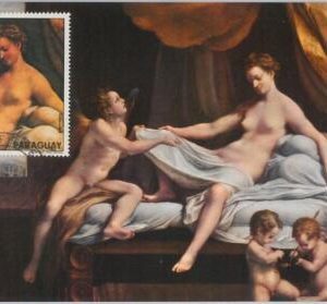 54306 - PARAGUAY - POSTAL HISTORY - MAXIMUM CARD - 1975  RELIGION  art CORREGGIO