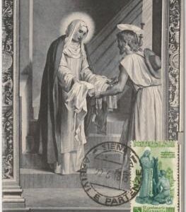 54555 -  ITALY - POSTAL HISTORY - MAXIMUM CARD - 1948  ART Religion