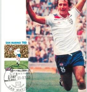 56559- SAN MARINO - POSTAL HISTORY- MAXIMUM CARD    - 1990:  ENGLAND, FOOTBALL