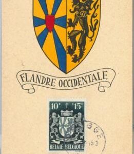 54592 -  BELGIUM - POSTAL HISTORY - MAXIMUM CARD - 1945  HERALDRY Lions