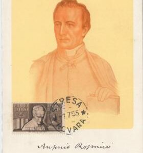 56825 - ITALY -  POSTAL HISTORY - MAXIMUM CARD -1955  Antonio ROSMINI philosophy