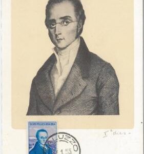 56829 -  ITALY - POSTAL HISTORY - MAXIMUM CARD -1955  Silvio PELLICO Litterature