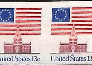 94807e -  USA - STAMPS - SC #  1625a  IMPERF PAIR - MNH Flags ARCHITECTURE