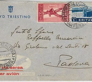 53404 - ITALIA COLONIE: ERITREA  - Storia Postale: BUSTA  da MASSAUA  a PADOVA