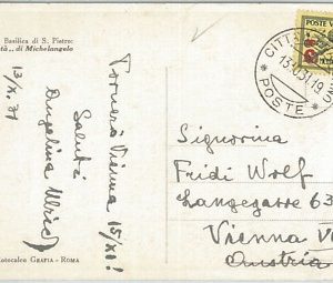 71911 - VATICANO - STORIA POSTALE - Concilliazione ISOLATO su CARTOLINA - 1931