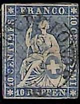 94992fC -   SWITZERLAND - STAMP -  Zumstein # 23 Cd -    USED