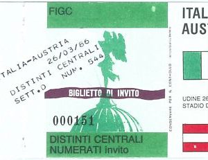 69551 -  BIGLIETTO PARTITA CALCIO 1986 : ITALY Italia /  AUSTRIA