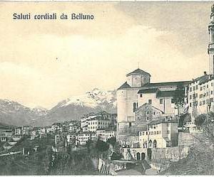 34403   CARTOLINA d'Epoca BELLUNO città - SALUTI