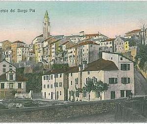 34396  CARTOLINA d'Epoca BELLUNO città - visto da BORGO PIA