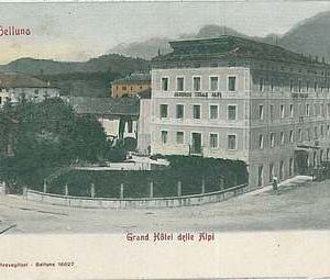 34400  CARTOLINA d'Epoca BELLUNO città - GRAND HOTEL