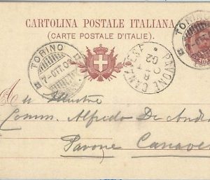 71889  -  ITALIA REGNO - storia postale - INTERO annullo TORINO ESPOSIZIONE 1902