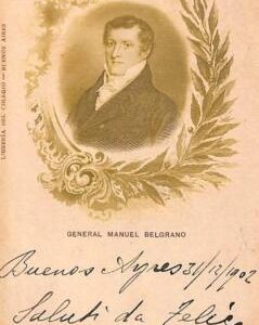 ac1435 - ARGENTINA -  Vintage Postcard - General Manuel BELGRANO  - 1902