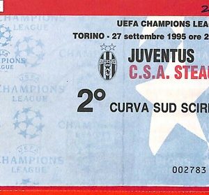 C1065 - Vecchio BIGLIETTO PARTITA CALCIO - 1995 / 96  JUVENTUS vs CSA STEAUA