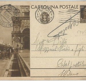 71893 - REGNO - Storia Postale: INTERO FOTOGRAFICO 1935 - Venezia
