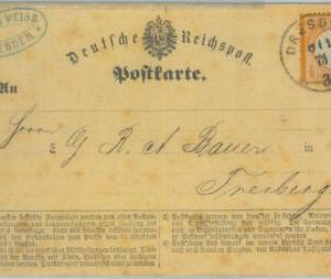 89279 - GERMANY - Postal History -  Rounded STATIONERY FORMULAR Card # 3 1873